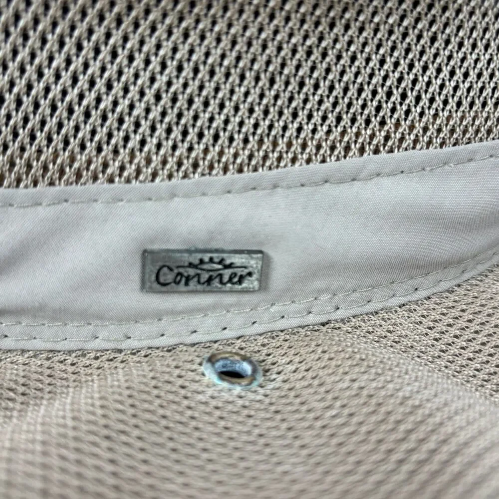 Conner Hat Airflow Safari Hat M Tan Organic Cotton Mesh Unisex UPF 50 Packable